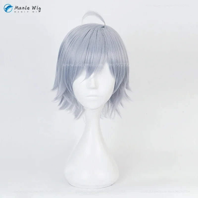 Аниме Серебряный Парик Для Косплея Короткие Серые Парики Термостойкие