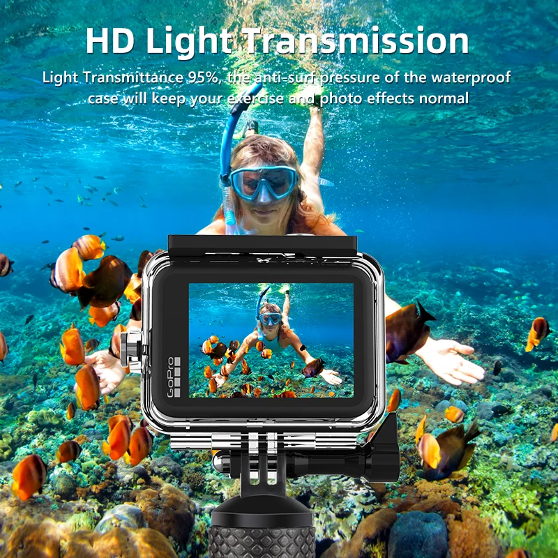 Waterproof Case for GoPro Hero 10 9 Black Underwater 60M Diving Protective Housing Shell Go Pro Action Camera Accessories |