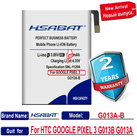 Аккумулятор HSABAT BL-T35 BG2W для GOOGLE Pixel 3 Lite / 3 5 2 3 5 3A XL 4 4A 3A 2B 2XL 3XL 5XL 4XL 3AXL / Nexus S1 M1