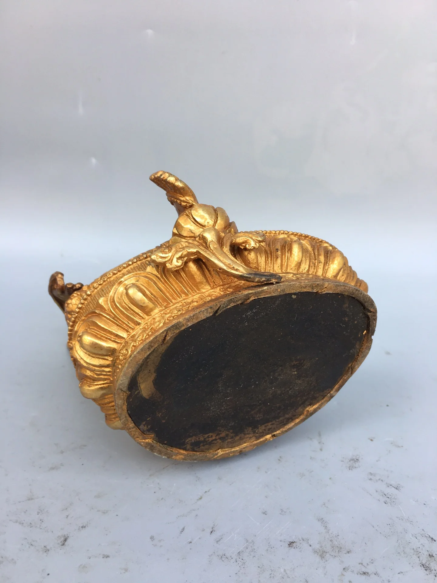 Коллекция тибетских храмов 7 дюймов старинная бронзовая позолоченная двадцать