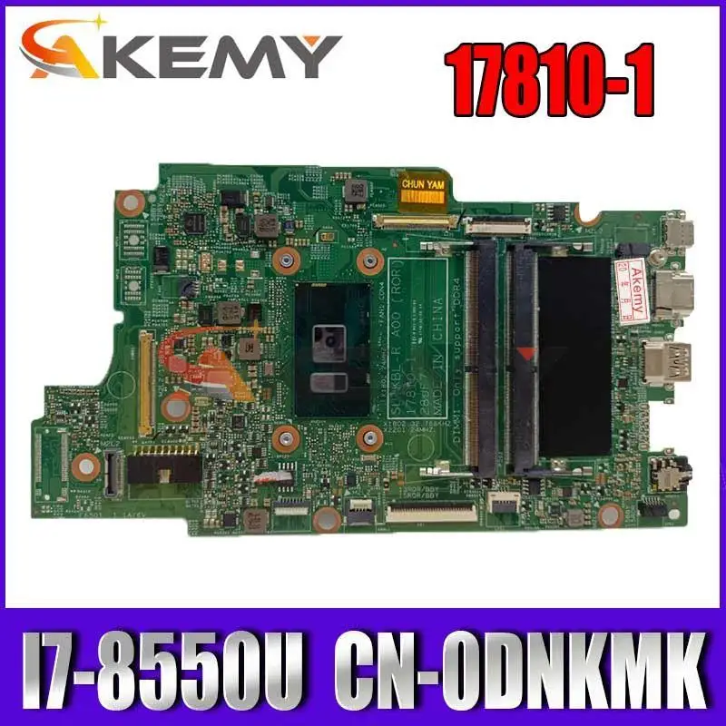 

Материнская плата для ноутбука Akemy CN-0DNKMK 17810-1 для dell 13 5379 15 5579 с процессором SR3LC I7-8550U, полностью протестирована и работает идеально