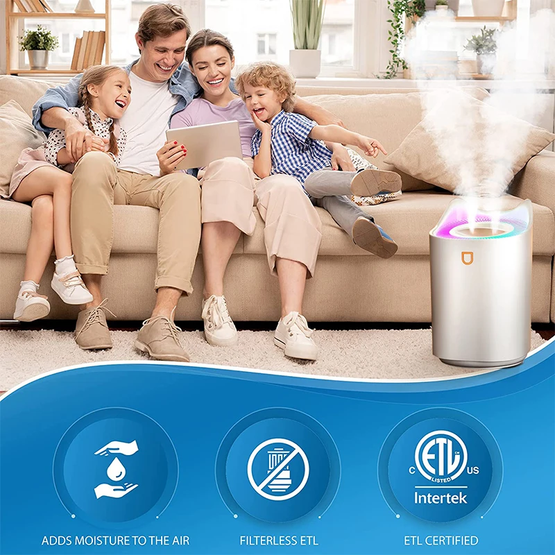 Увлажнитель воздуха с аромадиффузором и светодиодный светильник кой 3 л |