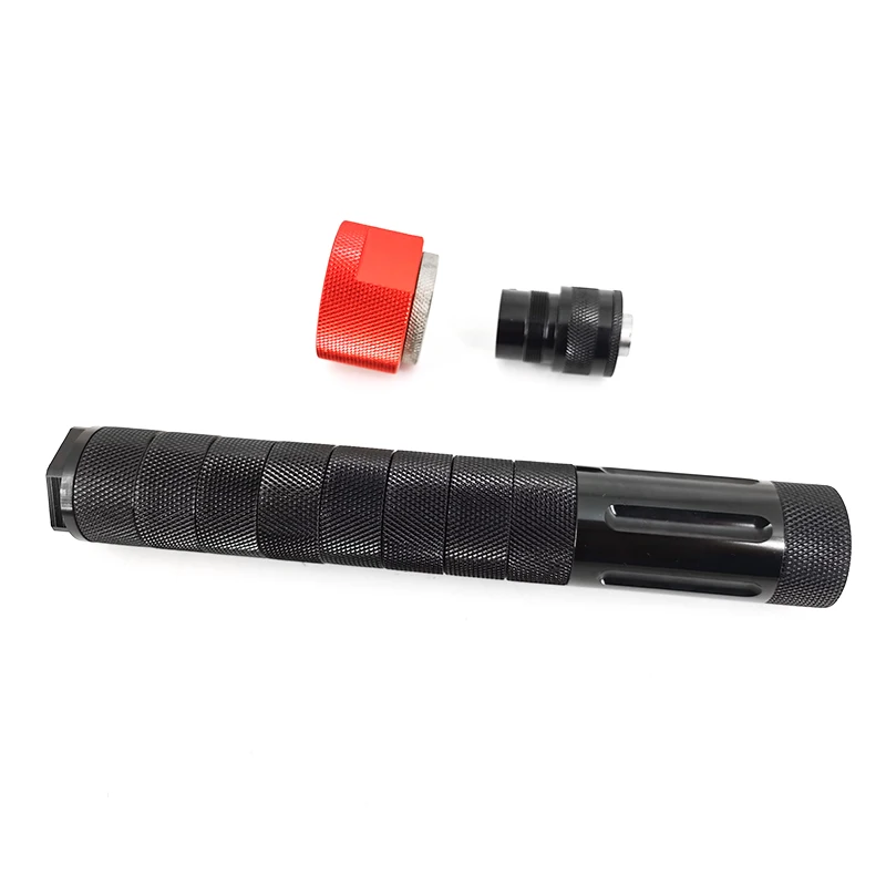 

10''L 1.58'' OD Aluminum 7075 Modular Solvent Trap (MST) kit Fuel Filter 1.375x24 Tube, 5/8x24, 1/2x28 + Booster + Drill Jig