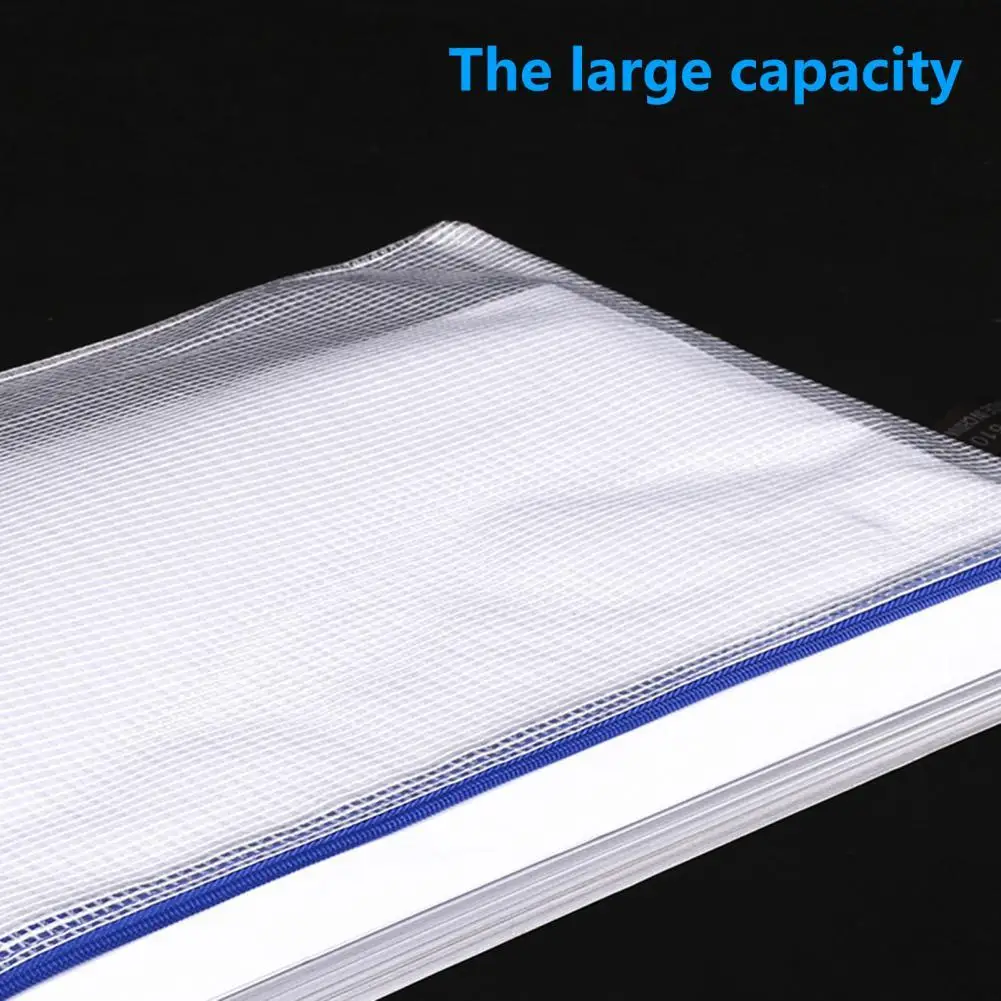 

5Pcs/Set File Bag Practical Reusable Leakproof Assorted Clear Mesh Document Bag for Teacher Storage Pouch Envelope Pouch