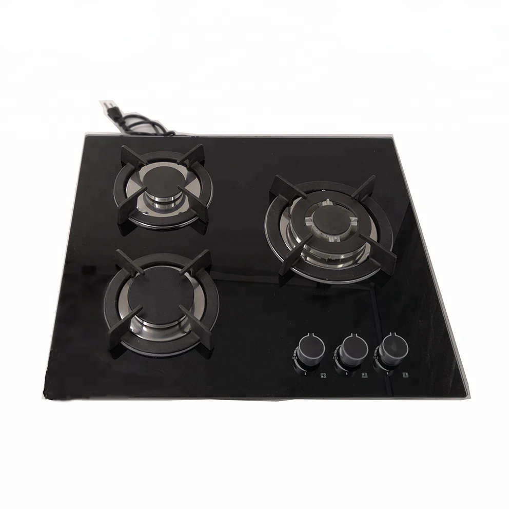 

60cm 3 burners temper glass skd ckd gas cooktop gas stove burner cooker
