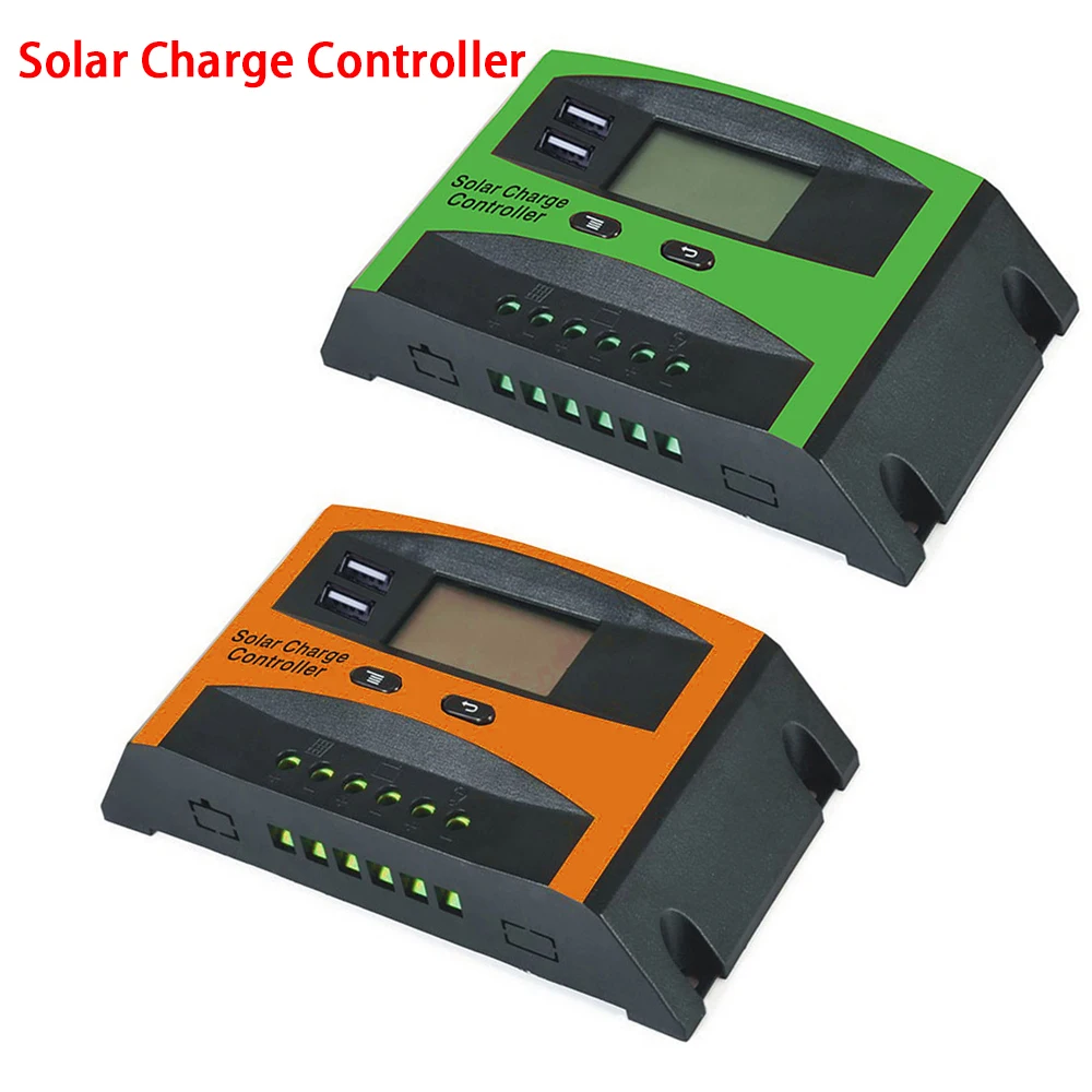 

LD2024 LD3024 12V/24V 20A/30A Solar Charge Controller LCD Function Dual USB Solar Cells Panel Battery Charge Regulator