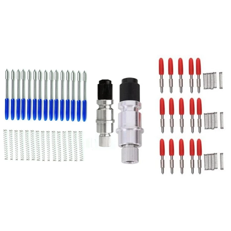 

2 Set For Graphtec Blade Holder Base With Blade Cutter Plotter Cutting Blades Blue & Black