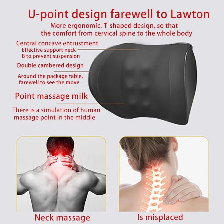 Автомобильная подушка для массажа шеи из пены с эффектом памяти подголовник