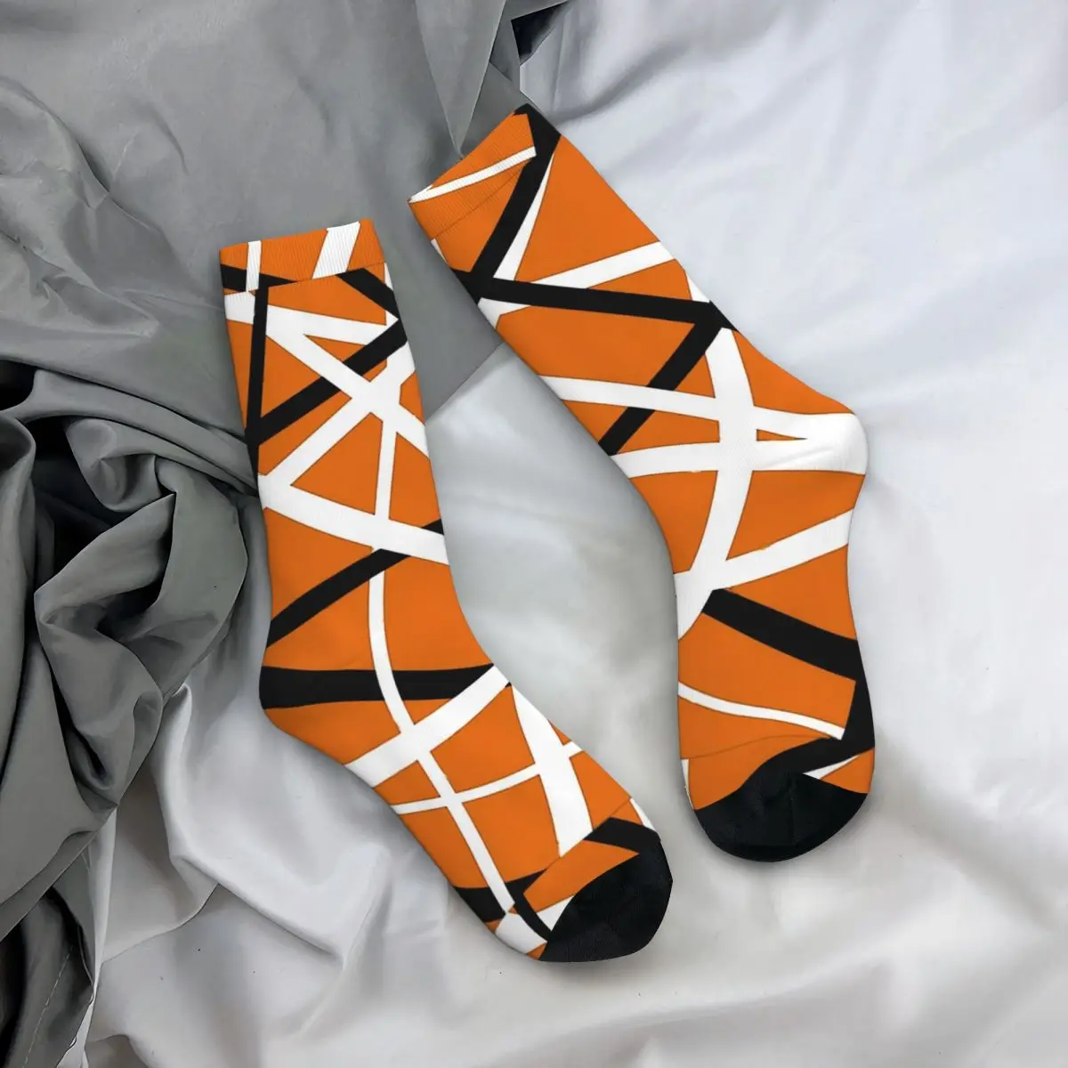 Носки Van Halen белые черные линии современные чулки пара средних мягких уличных