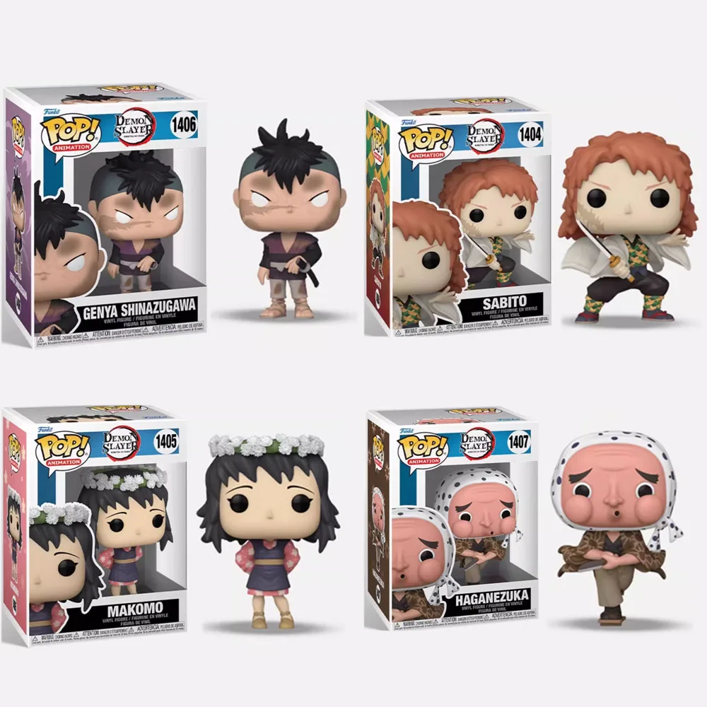 Funko Pop Demon Slayer Genya Shinazugawa # Haganezuka Sabito 1404 Макомо 1405 Виниловые фигурки куклы игрушки