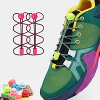 strong reflective shoelaces elastic used for sneakers no tie shoe laces spring press lock convenient and fast lazy shoelace