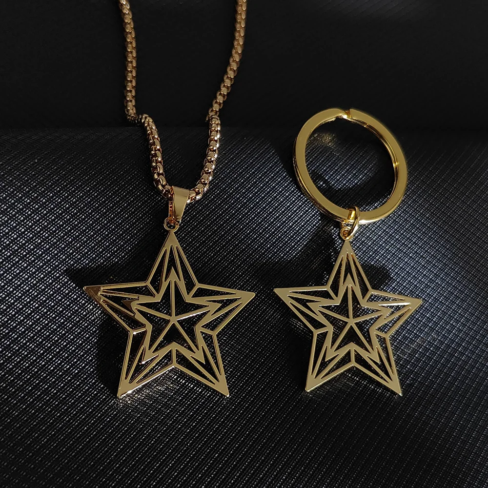 Женский ювелирный комплект из колье и серёг нержавеющей стали