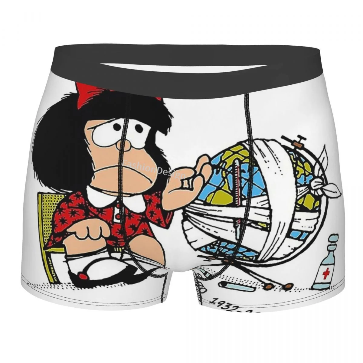 

Adios Quino Mafalda Miguelito Comic Underpants Breathbale Panties Man Underwear Print Shorts Boxer Briefs