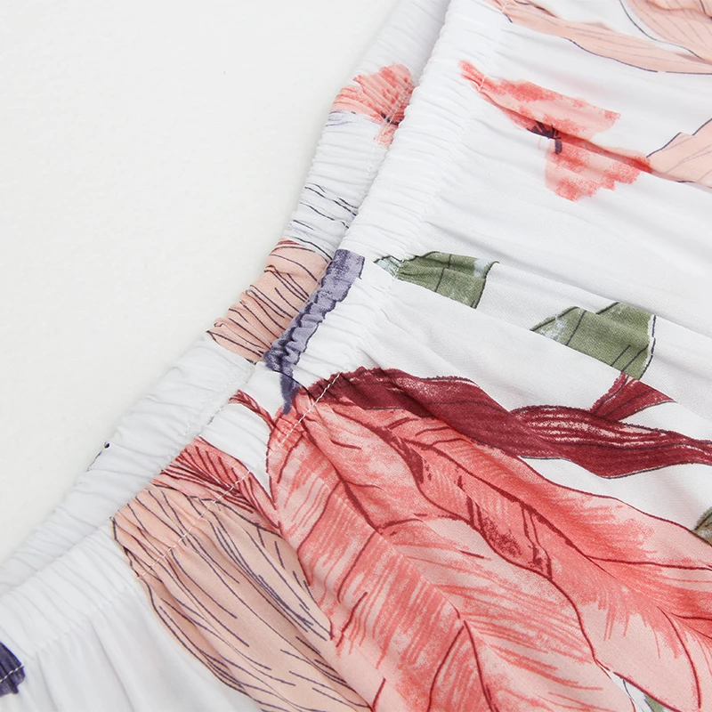 Plus Size S-3XL 100% Viscose Summer Women's Pajamas Thin Section Short-Sleeved Shorts Large Floral Print Home Service Pajamas