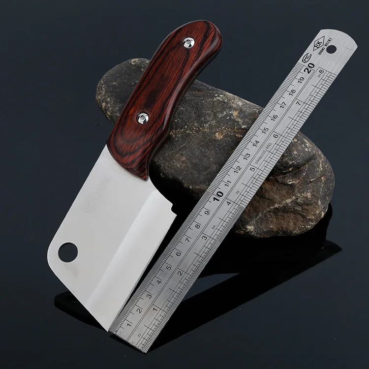 

Camping kitchen knives Fixed Blade knife Serrated Survival Knife ourdoor EDC tools wood handle with Nylon Sheath SH7