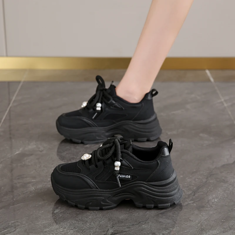 CRLAYDK дизайнерские массивные кроссовки для женщин белые сетчатые туфли папы на