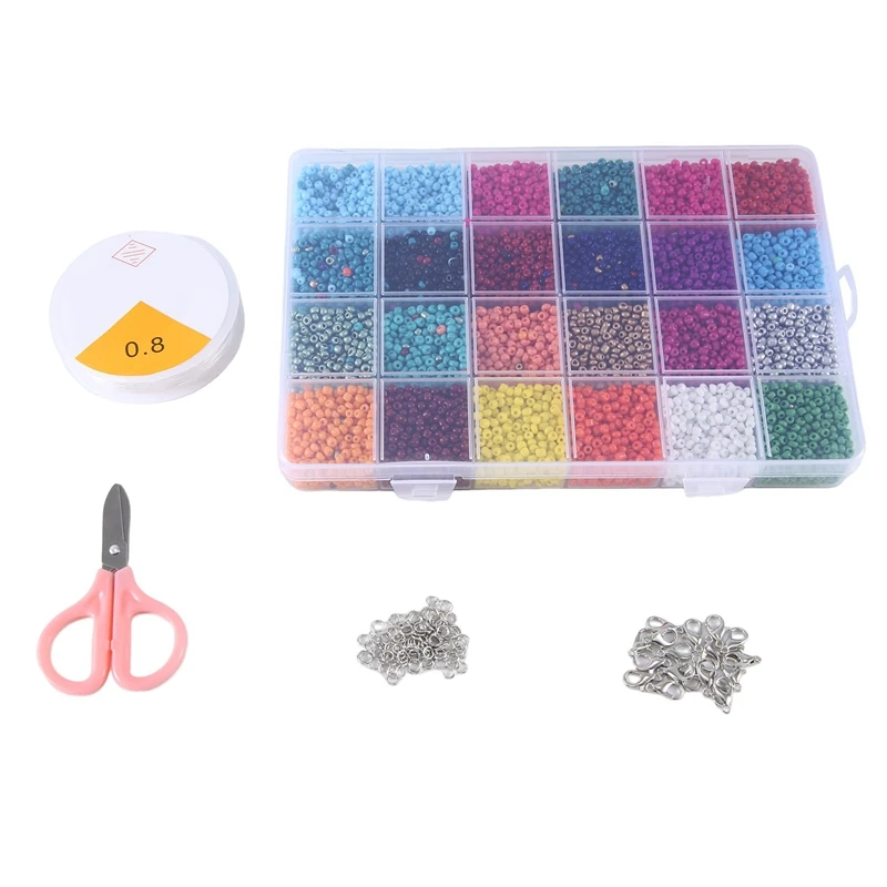 

Glass Beads Jewelry Making Kit Bracelet Beads Transparent Loose Beads 3Mm, Glass Beads Replacement