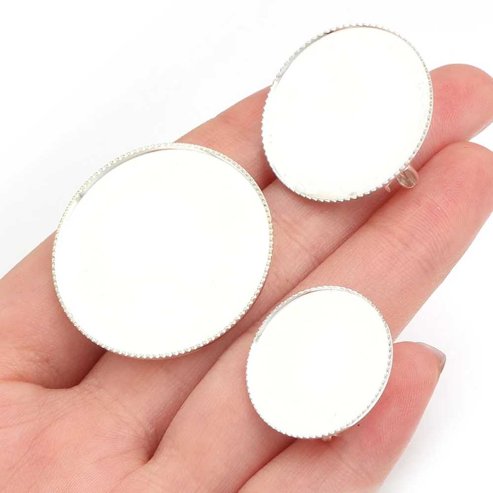 Простые медные посеребренные зажимы-пластины пустая поднос плоская основа для