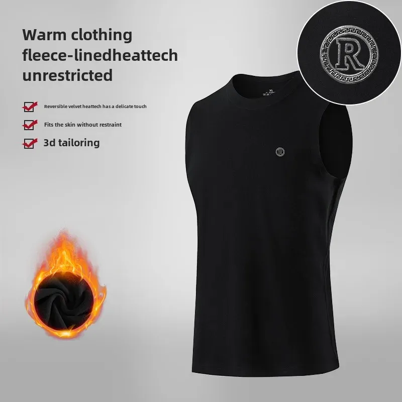 Теплый фланелевой двусторонний жилет без рукавов для мужчин Blackbras Зимний