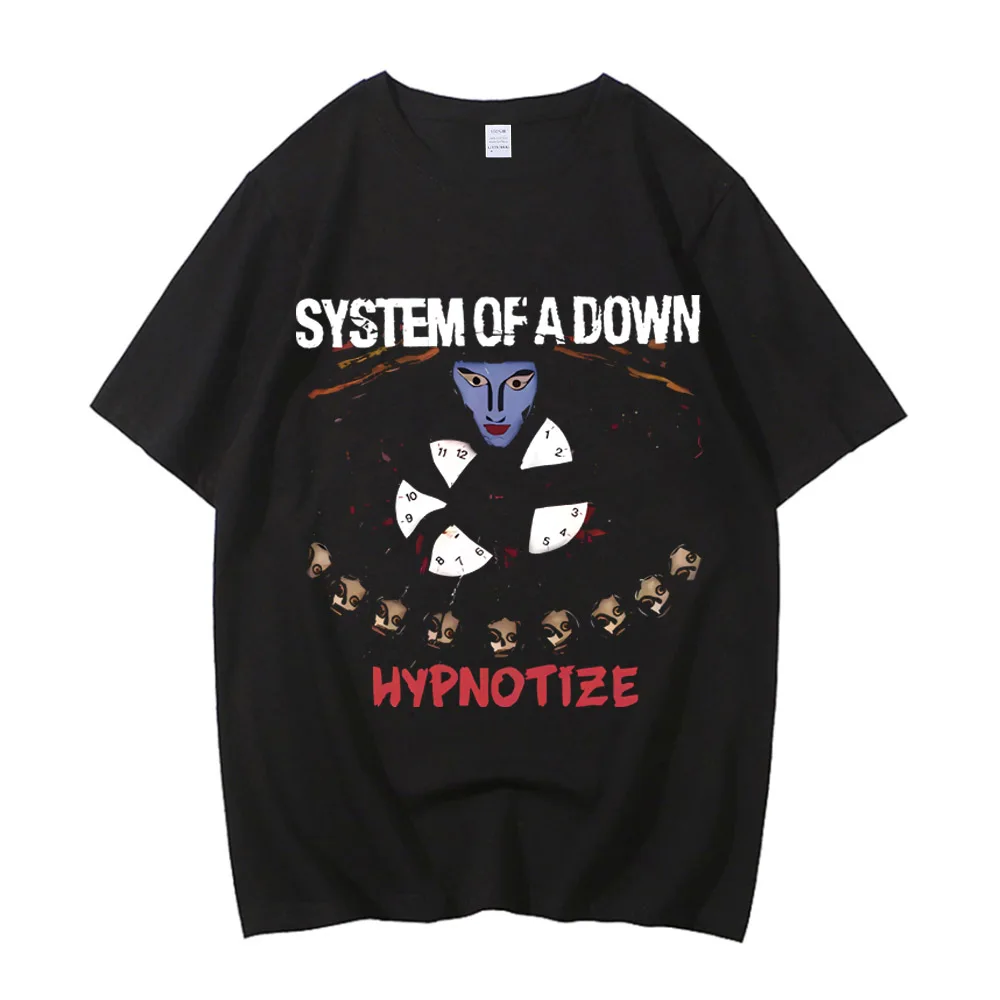 Фото System of A Down Toxicity Обложка музыкального альбома Футболка Мужская рок-футболка 90-х Альтернативная хлопковая футболка высокого качества №1