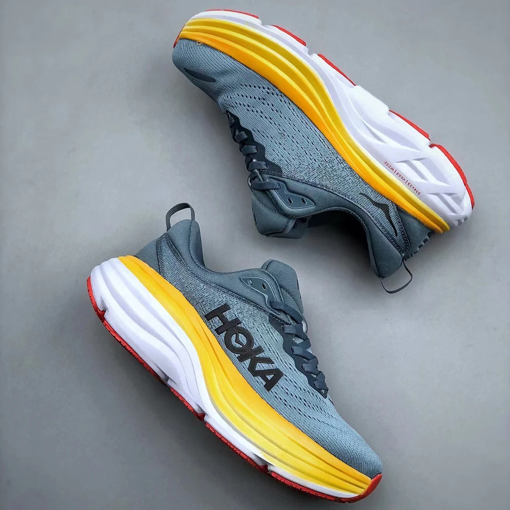 Bondi 8 Shoes for Men Women Engineered Mesh Upper Professional Marathon Running Shoes Classic Low Sneakers from HOKA Casual Shoe