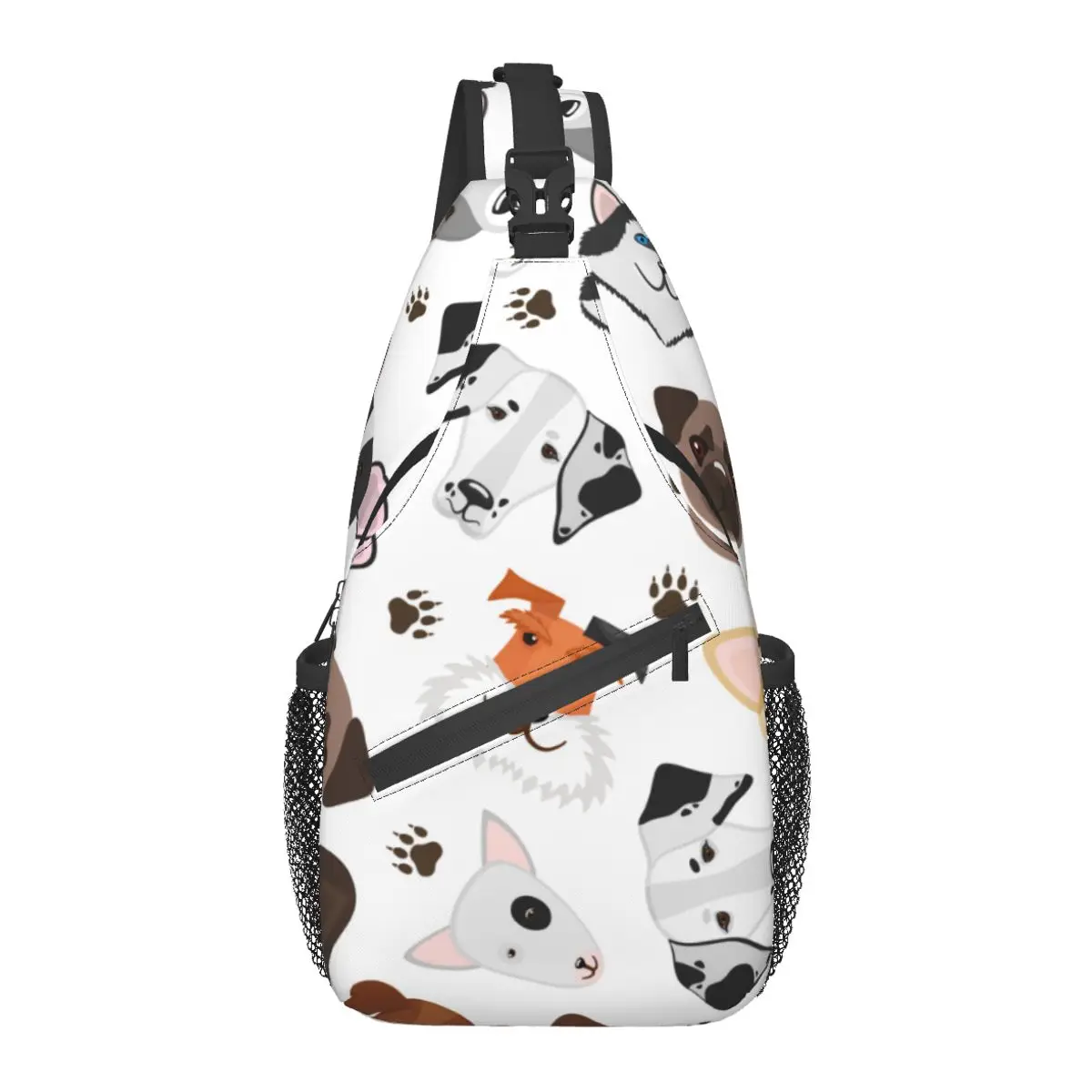 

Mens Shoulder Bag Cute Puppy Dog Men Chest Bag Man Sling Crossbody Bag for Male 2022 Casual Phone Bag