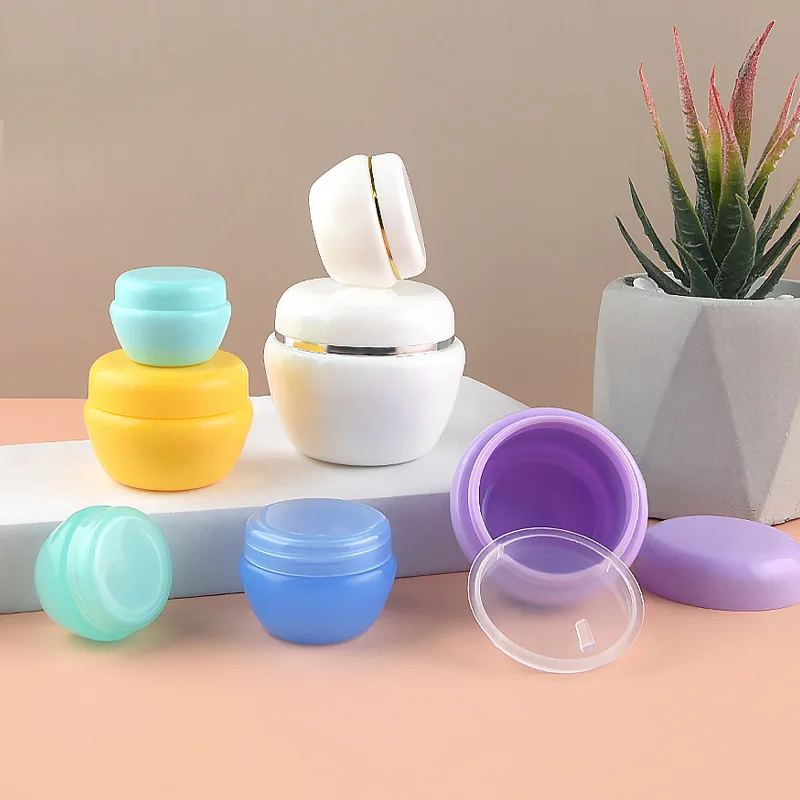 

5pcs/set 5g Plastic Empty Small Makeup Jar Pot Refillable Sample Bottles Travel Face Cream Lotion Cosmetic Container Mix Color