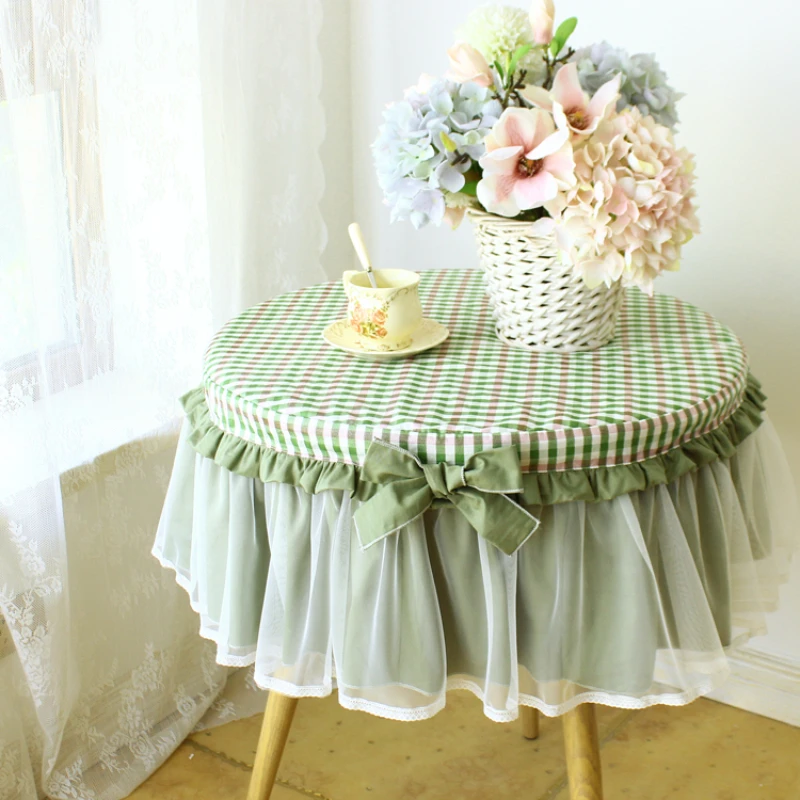 Cotton Small Round Table Cloth Fabric Coffee Tablecloth Cover Lace Kawaii Korean Modern Toalha De Mesa Home Textile