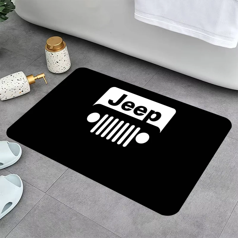 

Jeep Absorbent Bathroom Rug Mat Floor Mats Door Room Anti Slip Kitchen Carpet Bedrooom Bath Prayer Hallway Home Entrance Doormat