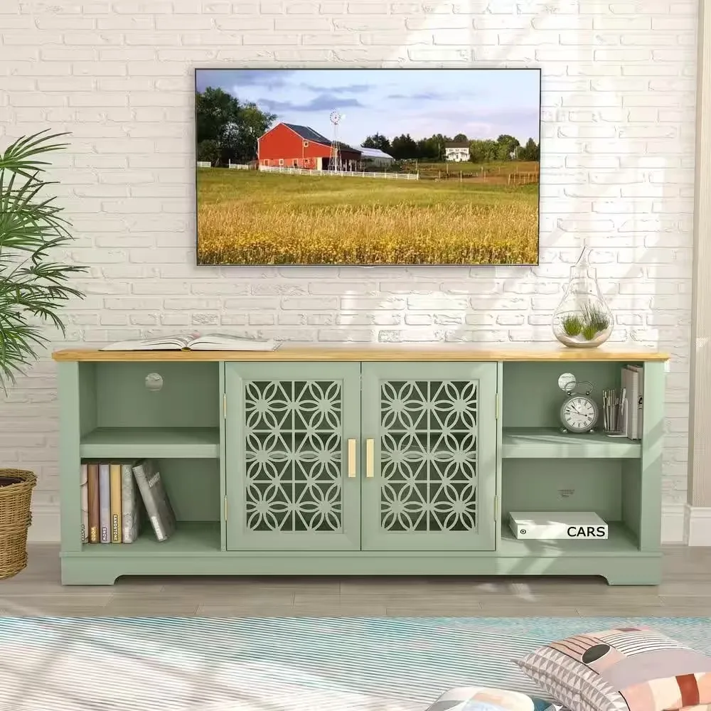 

70 in. Green Tv Stand for Tvs up to 75 in.