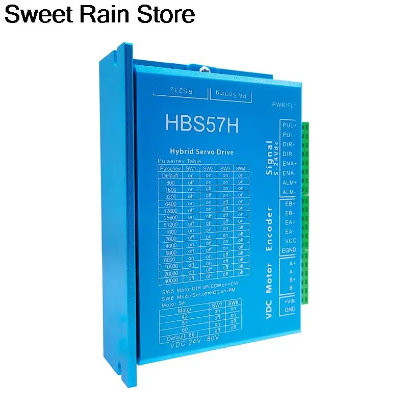 

hybrid step servo drive HBS57H closed loop servo motor driver with RS232 port