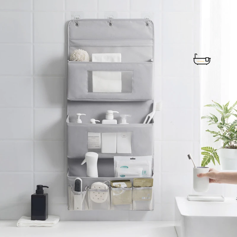 

Сумка для хранения аксессуаров для ванной, подвесная сумка, настенный дверной шкаф, органайзер для общежития, тканевая сумка для хранения а...