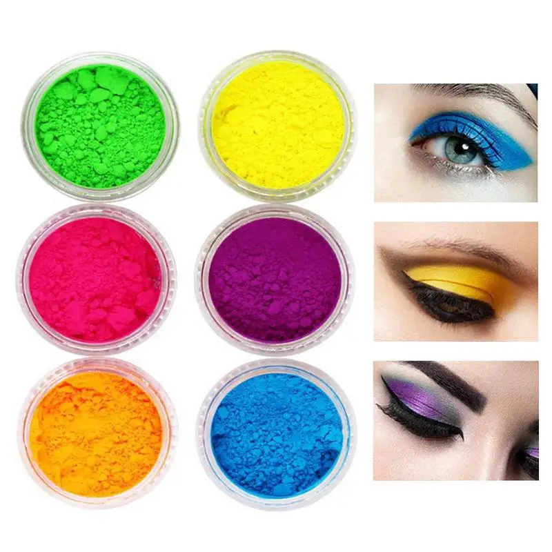 

Флуоресцентная неоновая пудра для ногтей, 6 цветов