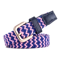women belt new stretch woven elastic belt women casual accessories thin belt canvas belt