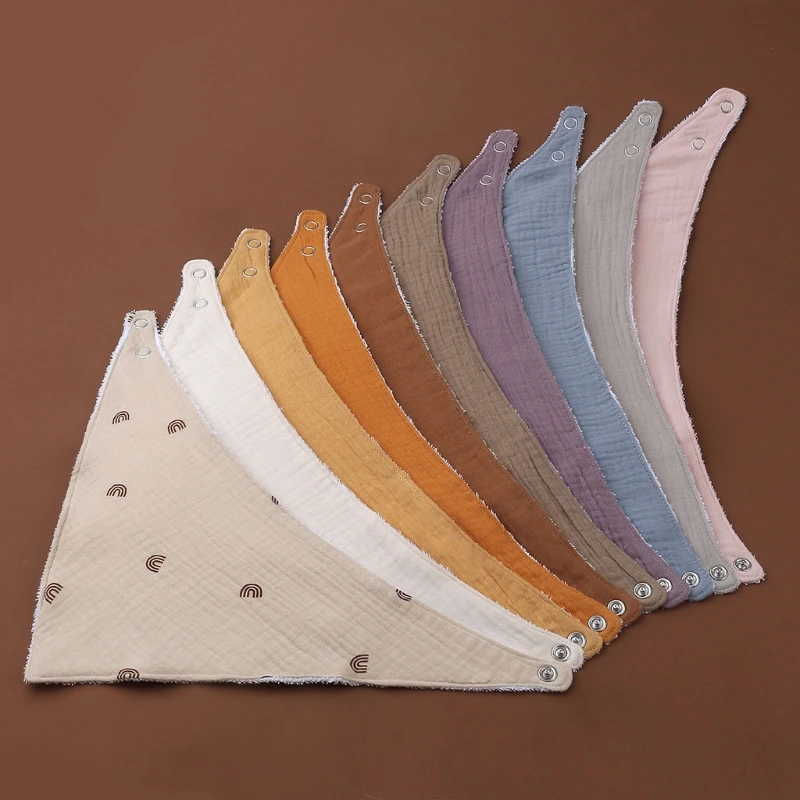 

for Triangle arf Cotton Mulin Gauze i Neworn olid Color Aorent nap