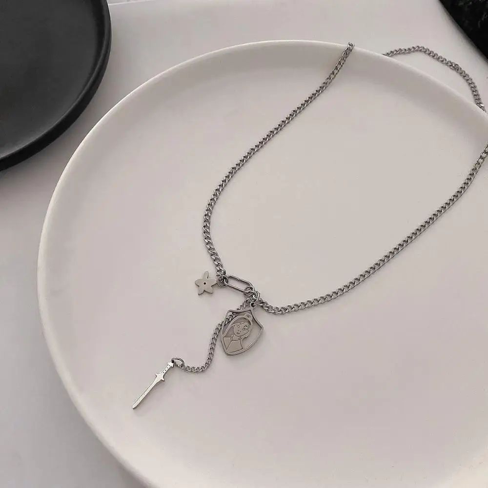 Титановая сталь подарок подруге в стиле хип-хоп ожерелье Хуа Мулан цепочка на