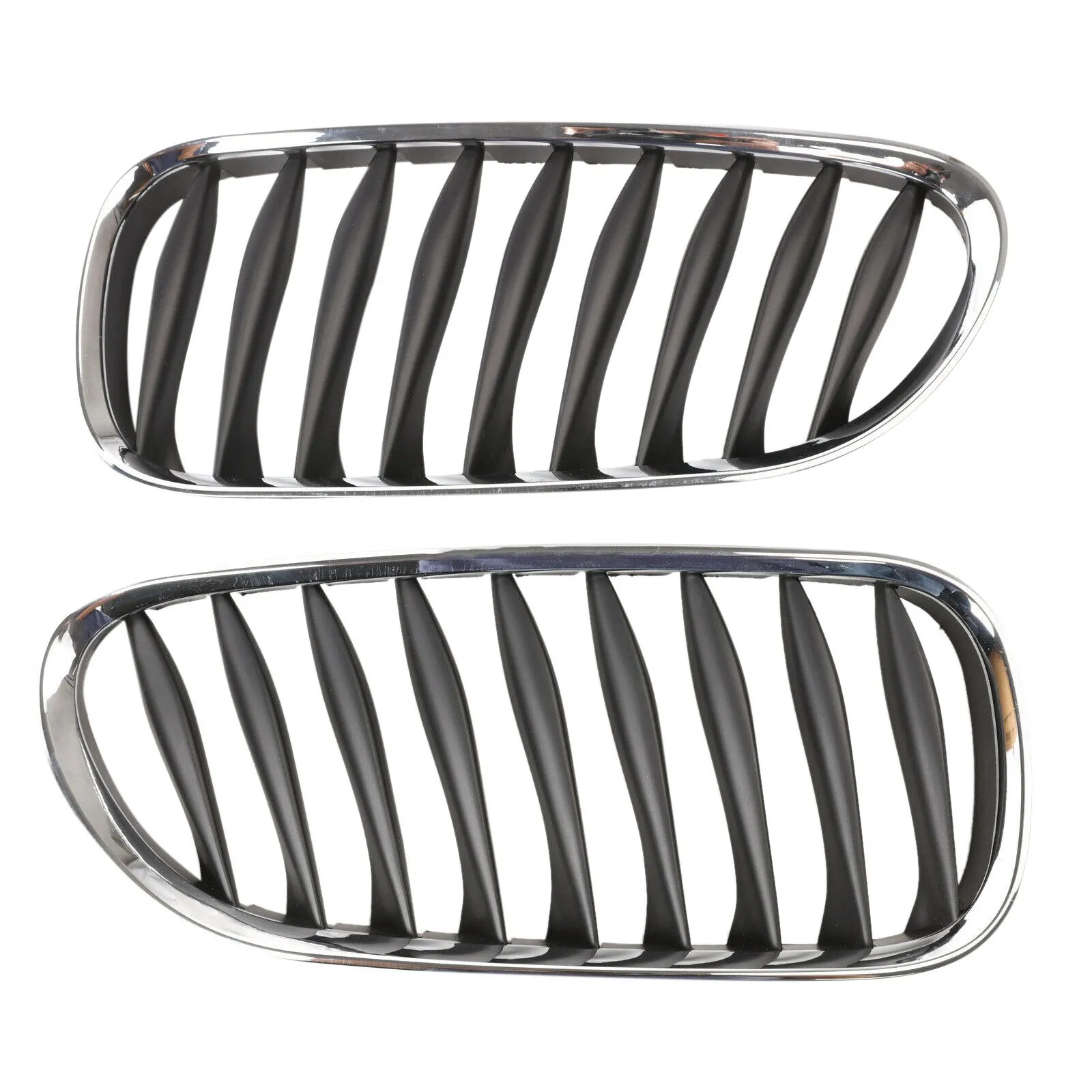 

Front Fence Grill Grille ABS Chrome+Black for-BMW Z4 E85 E86 2003-2009 51117117757 51117117758