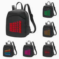 backpacks 2022 womens mini bag organizer simple casual small backpack teen girls sports knapsack walls print portable handbags
