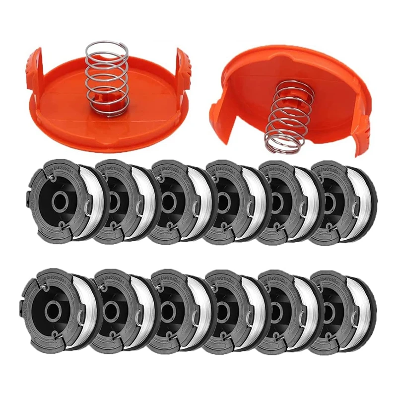 Weed Eater Spool Replacement Parts For Black+Decker AF-100 With String Trimmer Spool Refills Line, With Spool Cap&Spring A