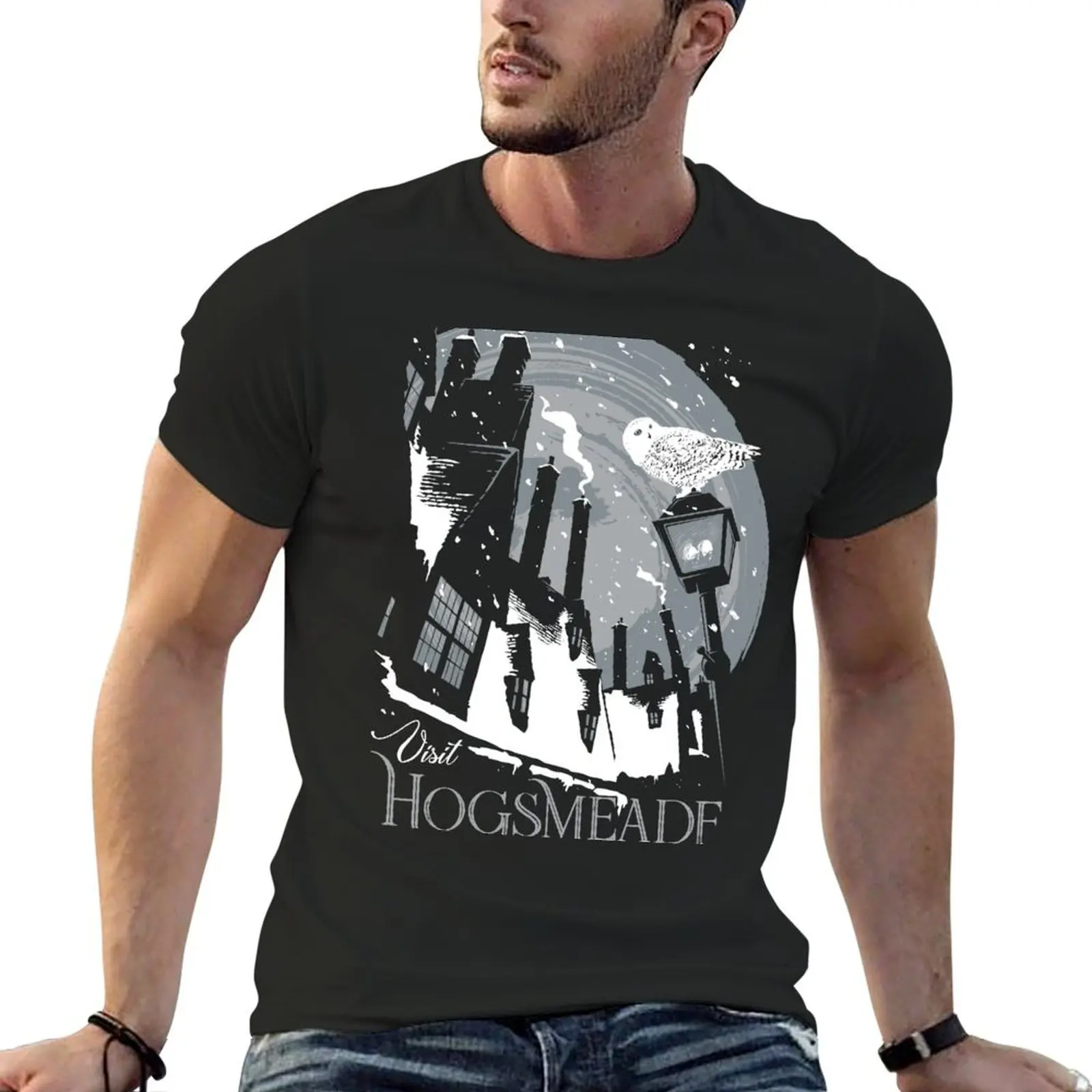 Мужская футболка с графическим принтом в винтажном стиле