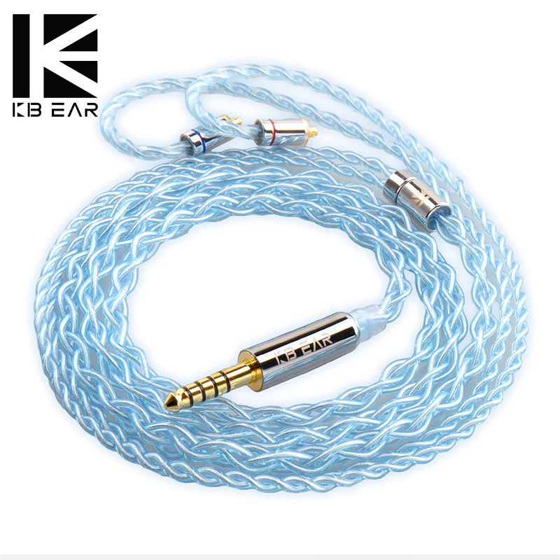 

KBEAR ST6 4 Core 4N Oxygen Free Copper Siiver-plated OFC Upgrade Cable MMCX/QDC/2PIN In Ear Connector2.5/3.5/4.4MM Earphone Wire