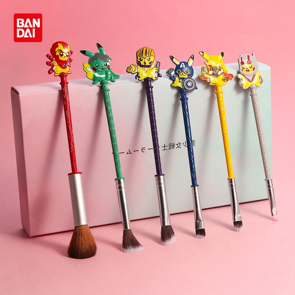 

Bandai Pokemon Pikachu Makeup Brushes Foundation Loose Powder Eye Shadow Brush for Women Cosmetic Beauty Tools Kits Periphery