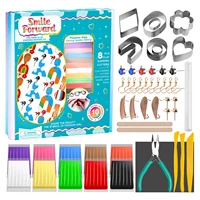 clay earring making kit 8pcs polymer clay cutters earring hooks jump rings clay sculpting tools for earring jewelry making kit