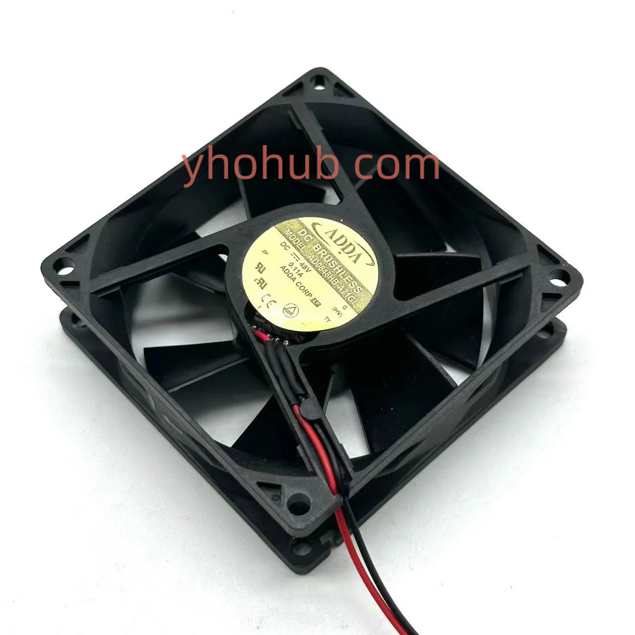 Охлаждающий вентилятор для сервера, постоянный ток 48 В, 0,11 А, 80x80x25 мм, 2 провода