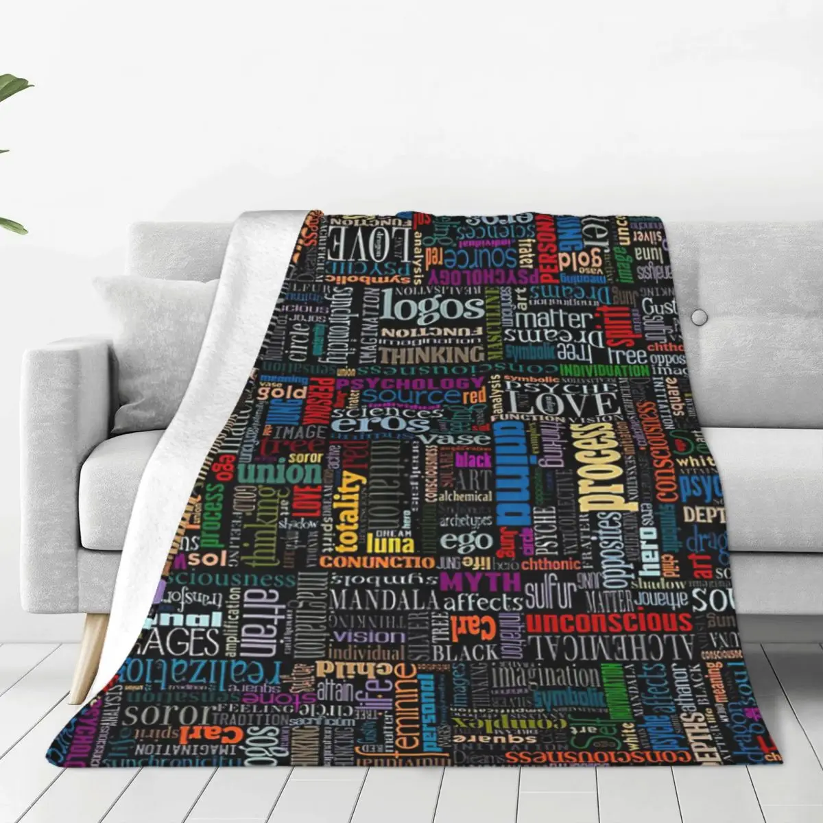 

Jungian Psychology Word Cloud Bed Blanket Flannel Blanket Flannel Blanket Air conditioning blanket