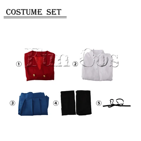 Аниме Toradora! Taiga Aisaka косплей костюм парик школьная форма JK красный костюм пальто юбка волосы носки TIGER×DRAGON Девушка костюм платье