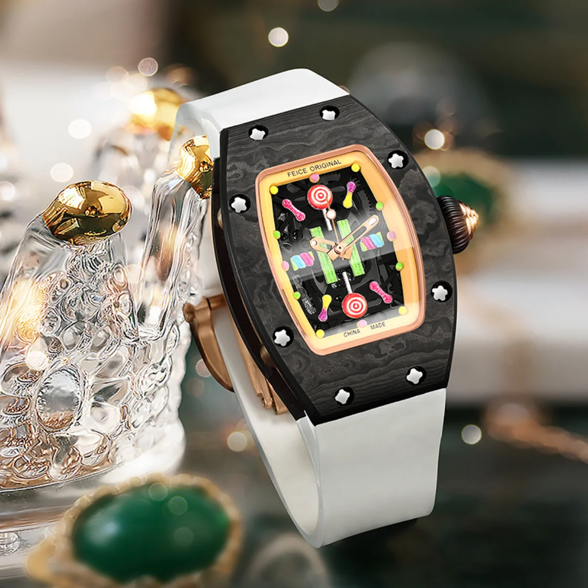 

Часы женские механические водонепроницаемые, с сапфировым стеклом