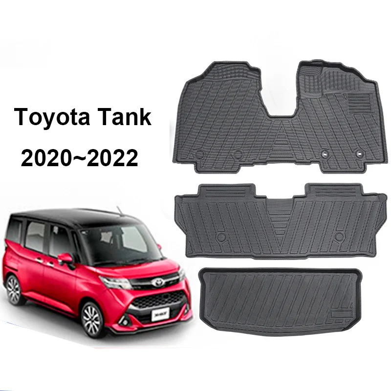 

Резиновые автомобильные коврики для Toyota TANK ROOMY 2021, правая рука, водонепроницаемые аксессуары, автомобильные интерьерные коврики