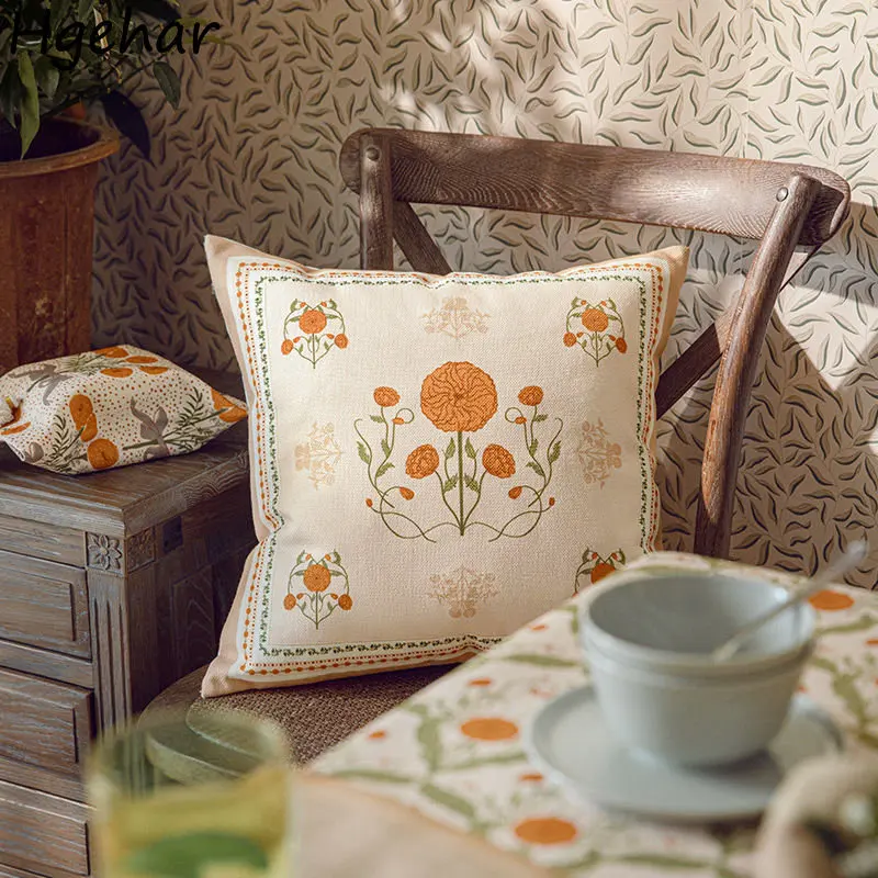 

Vintage Floral Print 45x45cm Cushion Covers for Sofa Chair Car Living Room Throw Pillows Cover Home Decor Pillowcase Funda Cojin
