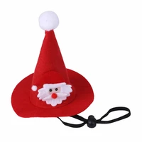 good pet headgear fine texture felt cloth christmas pet dog cat hat with santa claus decor pet hat pet headdress